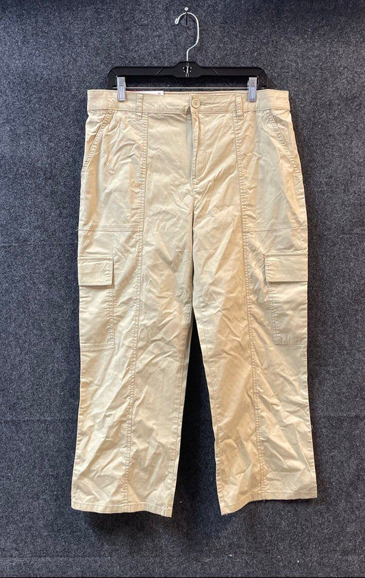 Social Standard by Sanctuary Women's Tan Portside Cargo Crop Pants Size XL