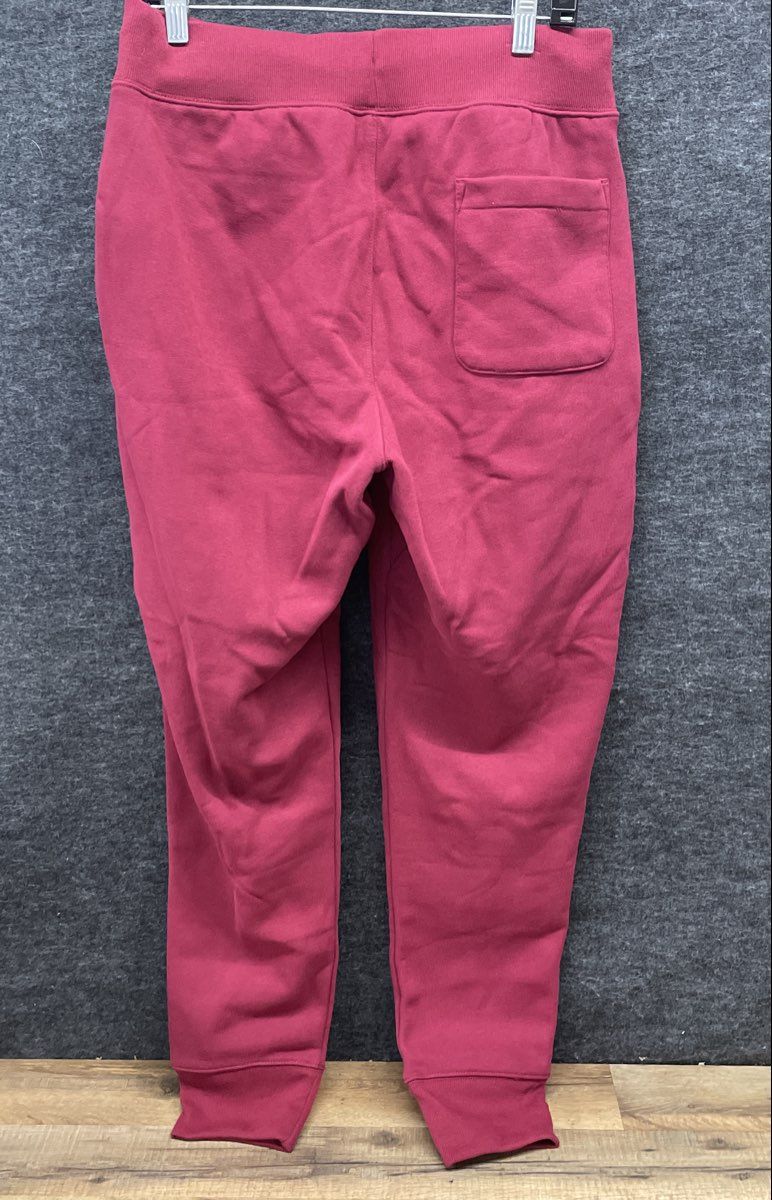 Champion Men's Reverse Weave Sweatpants Red Joggers Logo Sz L