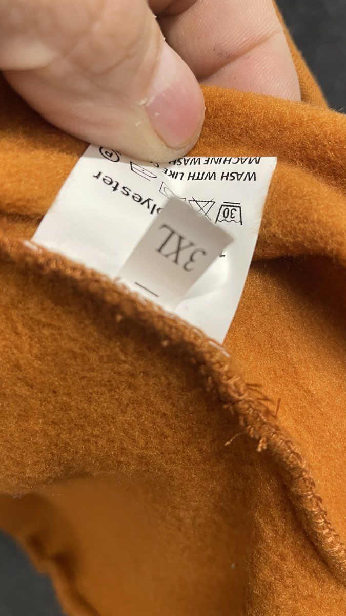 Adidas Men's Burnt Orange Trefoil Fleece Pullover Hoodie Sweatshirt Sz 3XL