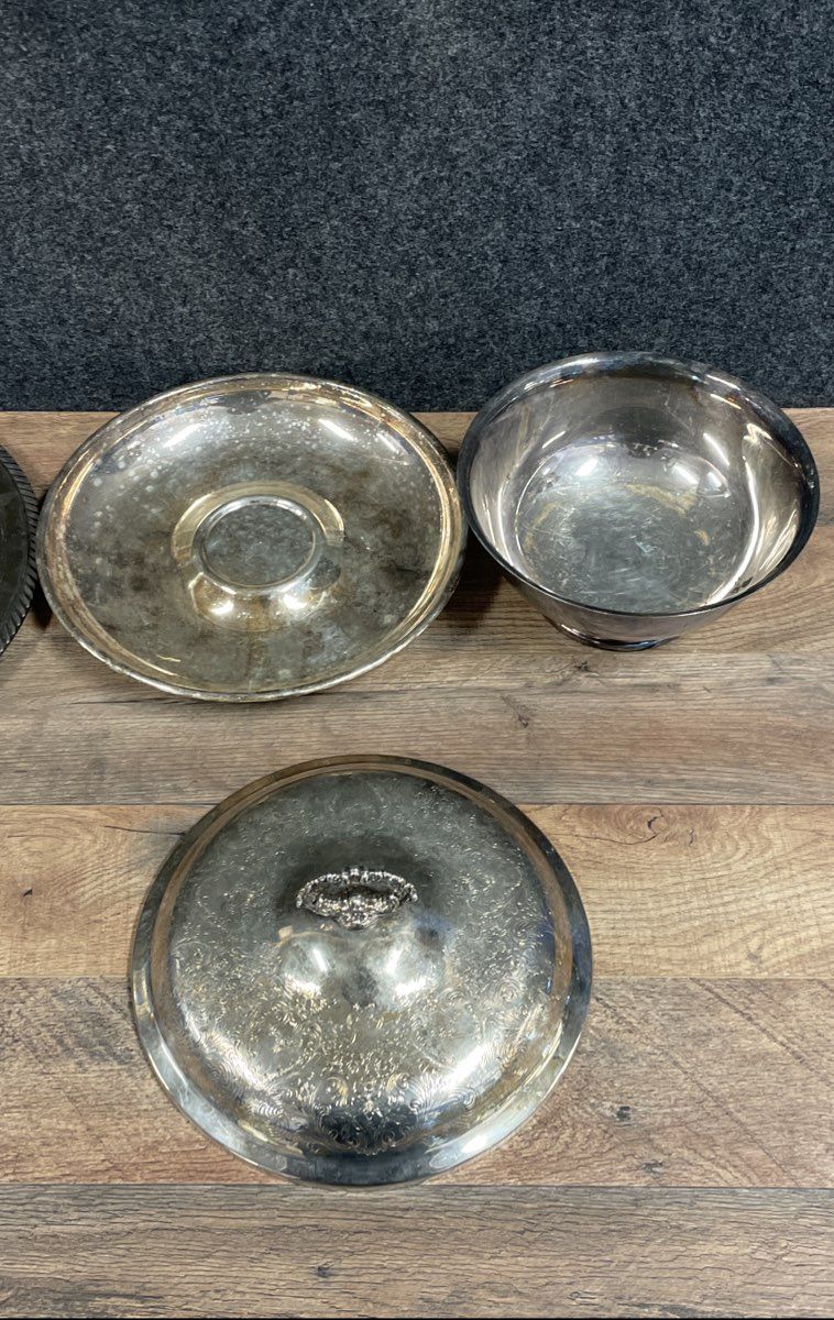 assorted Lot of Silver Plate Collectibles (Platter, Bowl)