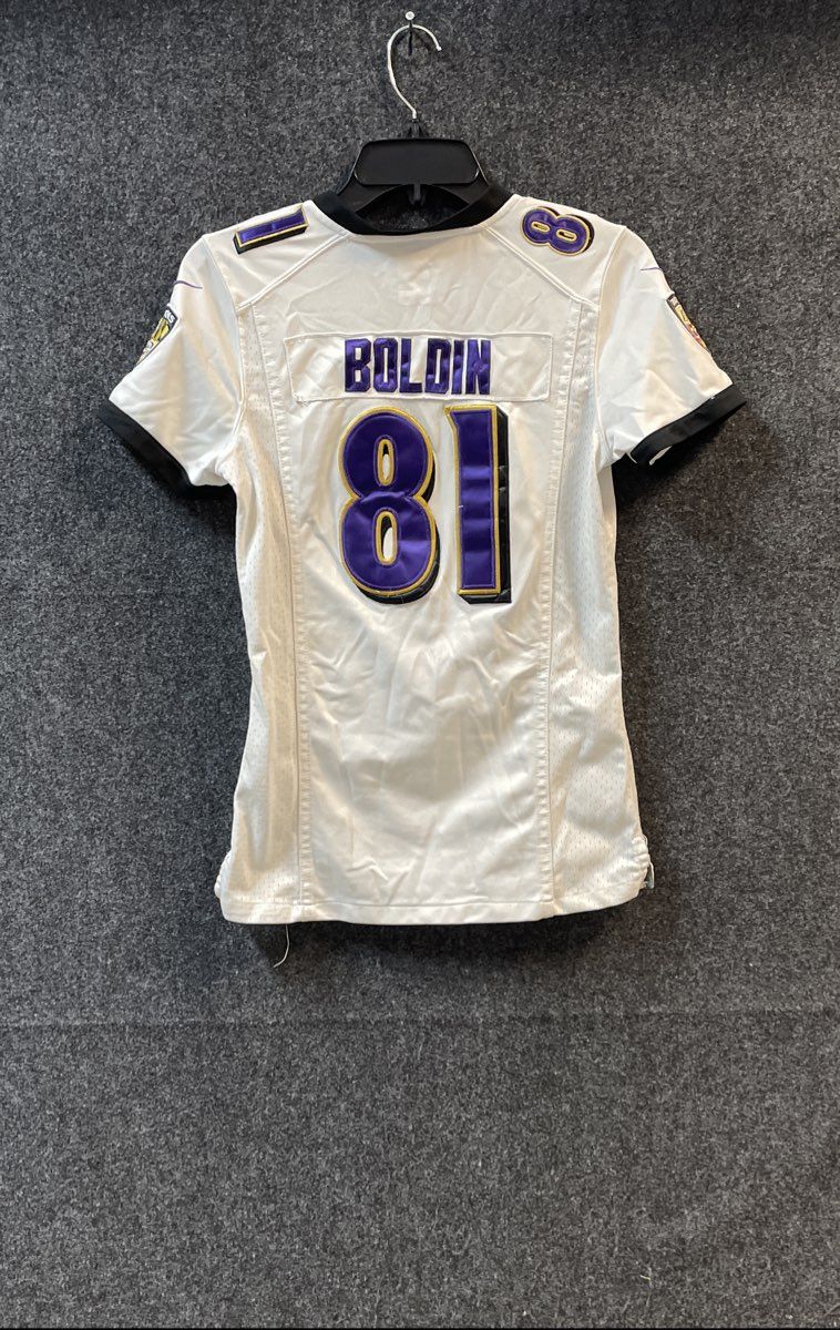 Nike Baltimore Ravens Anquan Boldin #81 White On Field Jersey Sz S