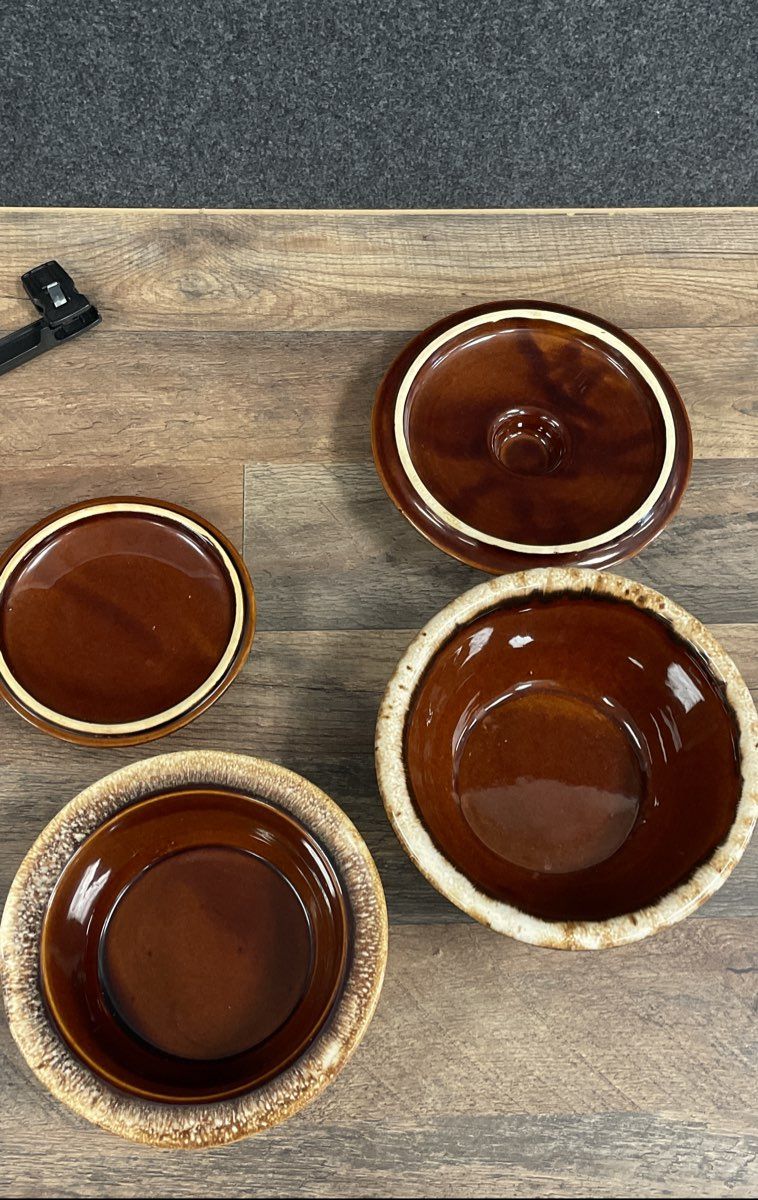 Pair of Brown Hull Oven Proof Dishes