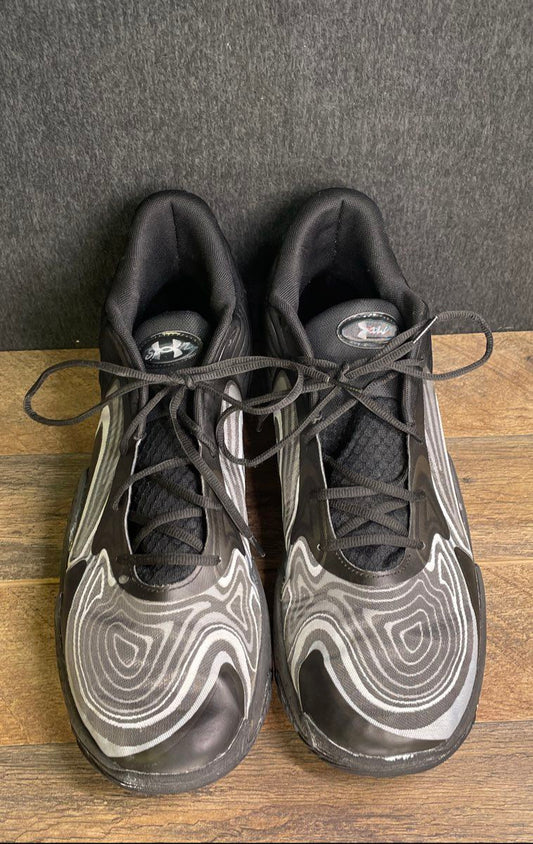 Under Armour HOVR Rise 4 Black White Training Shoes Men's Size 16