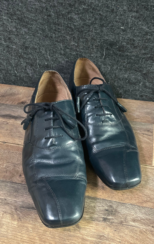 Giorgio Brutini Private Collection Navy Blue Leather Dress Shoes Men's Size 12M