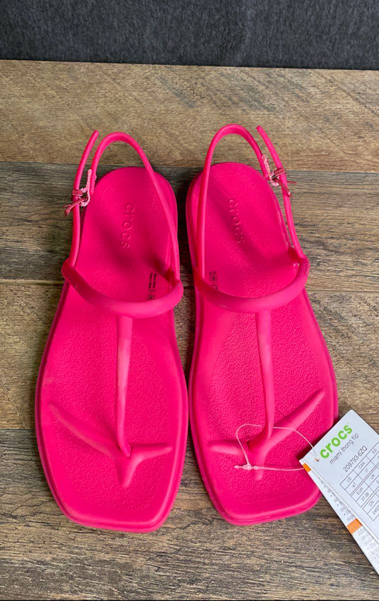 Crocs Miami Thong Flip Sandals Hot Pink 209793-6ZQ Women's Size 7 NWT