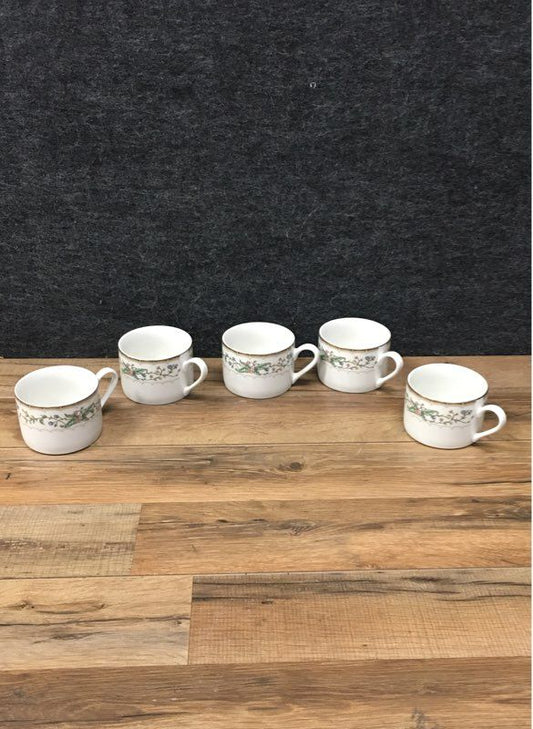 Set of 5 Farberware Wellesley #486 Fine China Cups