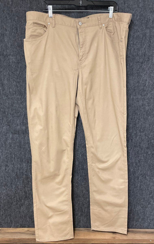 Michael Kors Men's Tan Stretch Chino 5-Pocket Cotton Trousers Pants Sz 38x34