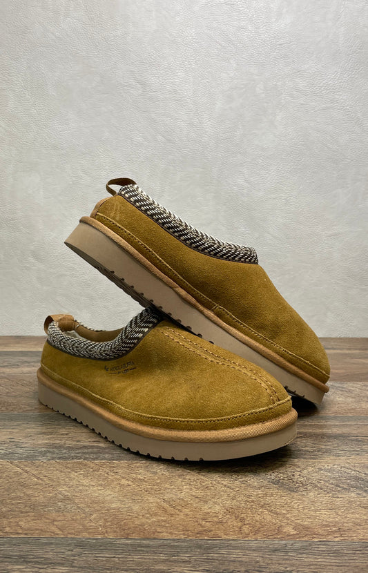 Koolaburra by UGG Burree Chestnut Suede Platform Slippers Women's Size 8