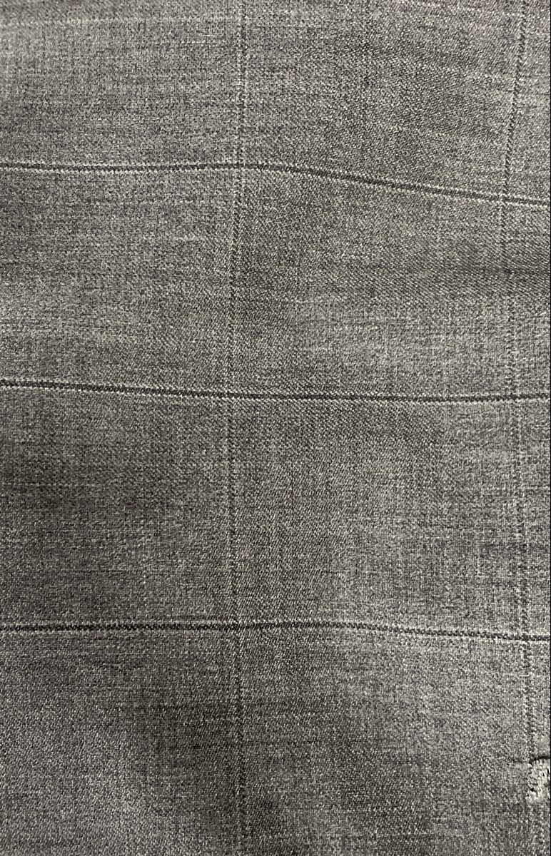 Ralph Lauren Men's Gray Windowpane Plaid Suit Pants 34W 27" Inseam