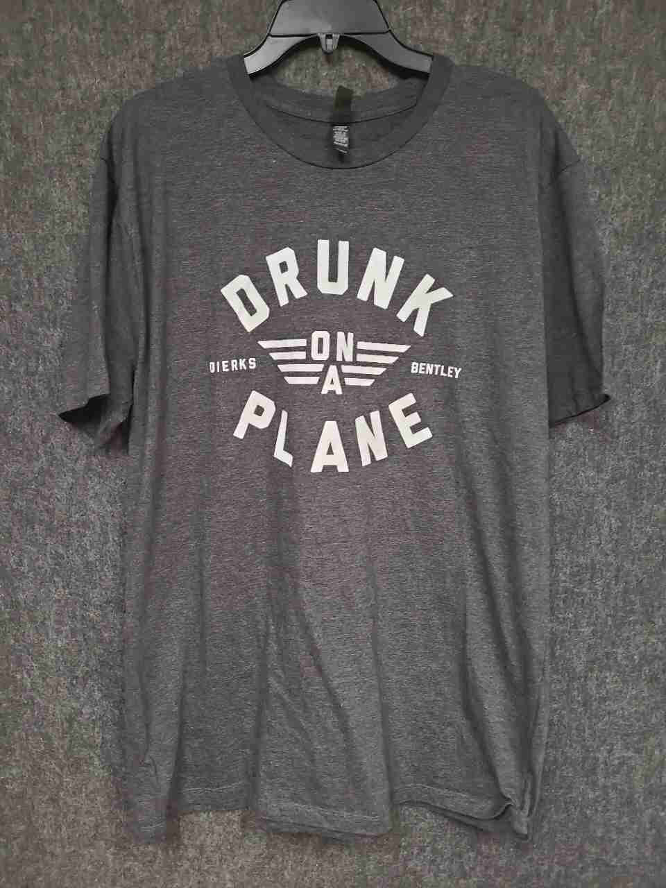 Dierks Bentley Drunk On A Plane Country Music Graphic T-Shirt Sz XL