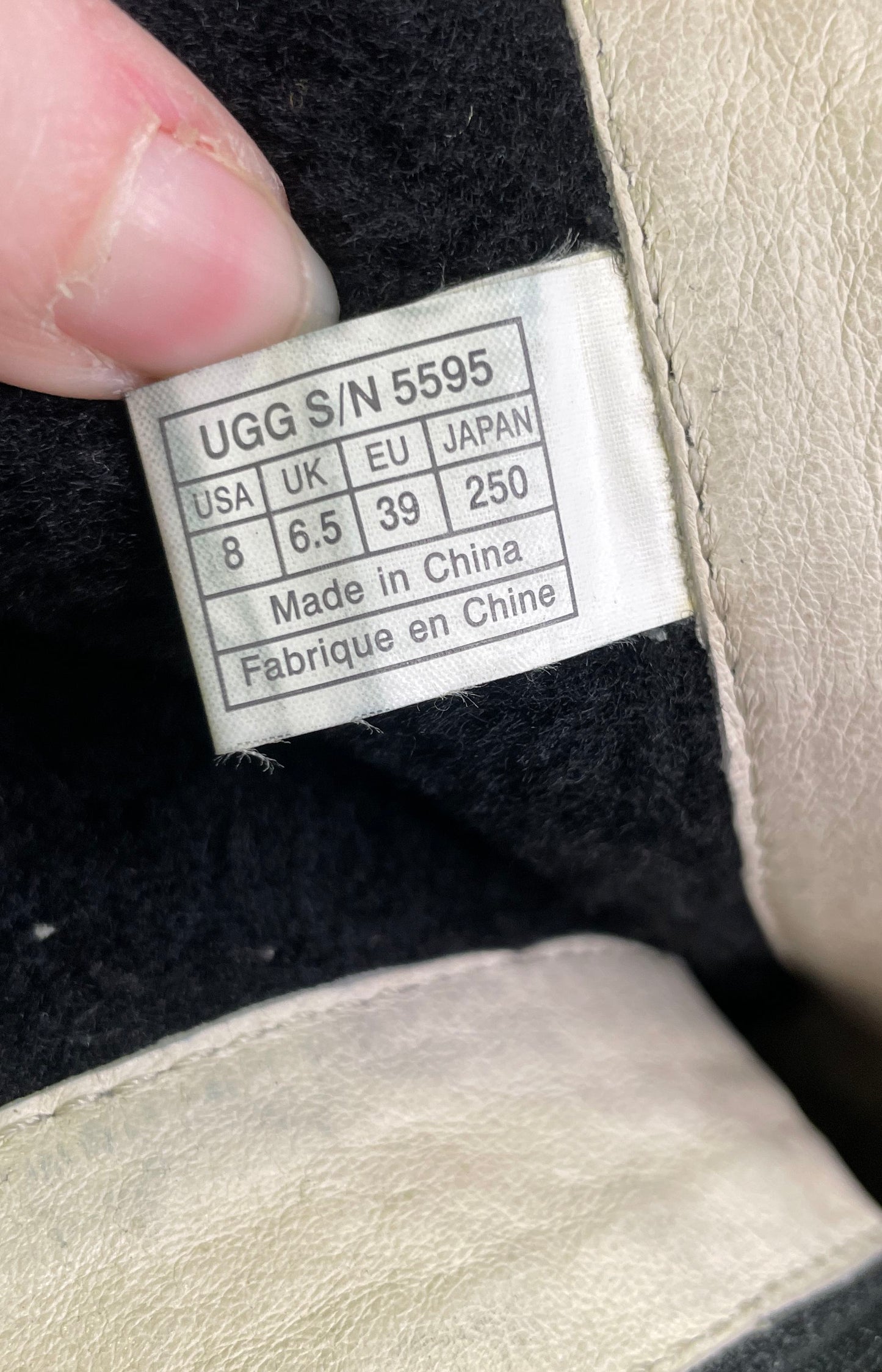 UGG Australia Seline Black Suede Tall Wedge Boots Women's Size 8