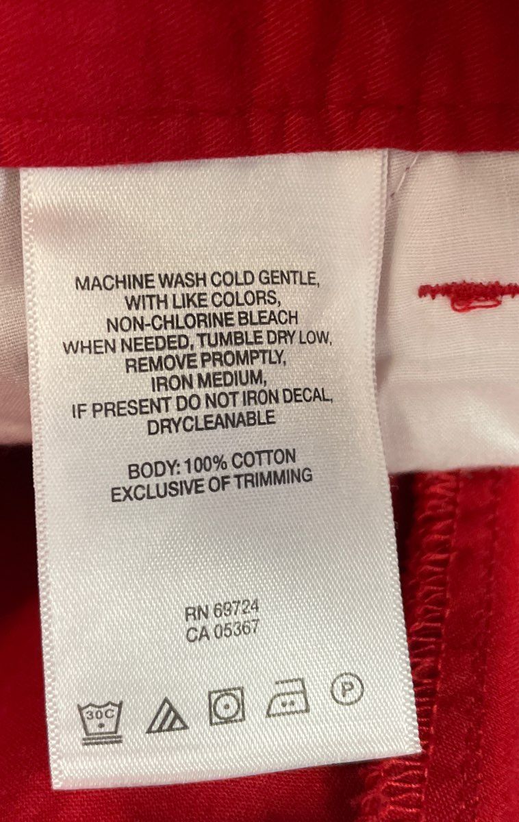 Columbia Men's Red 100% Cotton Cargo Utility Shorts Sz 32x10
