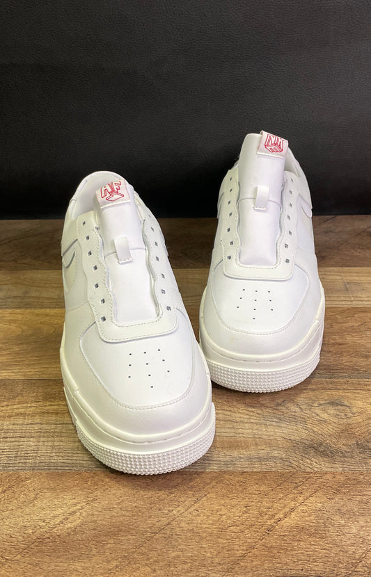 Nike Air Force 1 Pixel Triple White Women's Sneakers CK6649-105 Size 11.5