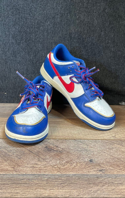 Nike Dunk Low SE GS Jackpot Hyper Royal White University Red Sneakers Size 3Y