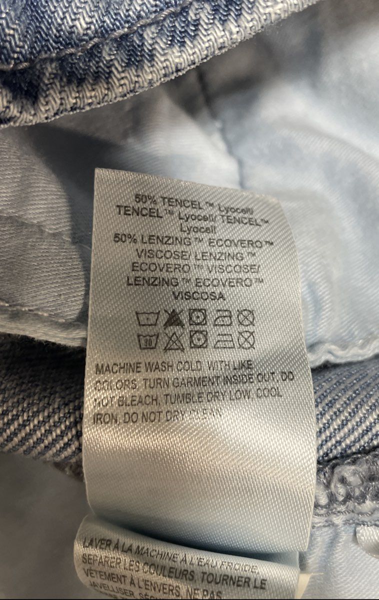 Lucky Brand Women's Light Blue Tencel Cargo Jeans High Rise Flap Pockets Sz 8/29