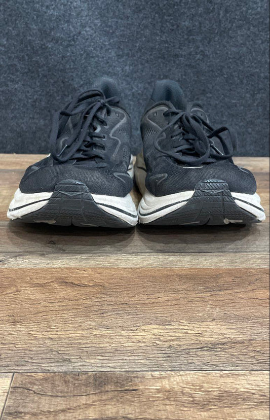 Hoka Clifton 8 Black White Men's Running Shoes Wide Size 8.5 2E