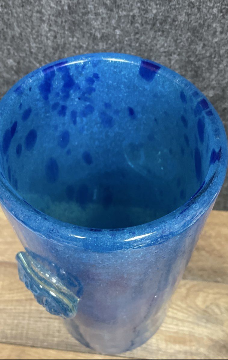 Hand Blown Art Glass Vase