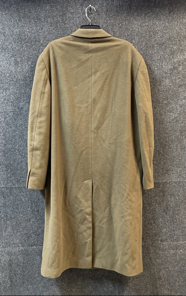 Vintage Weatherproof Men's Olive Cashmere Blend Italian Fabric Overcoat Sz 42R