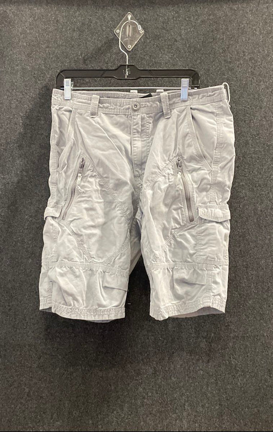 Armani Exchange Men's Light Blue Cotton Cargo Multi Pocket Zipper Shorts Sz 33