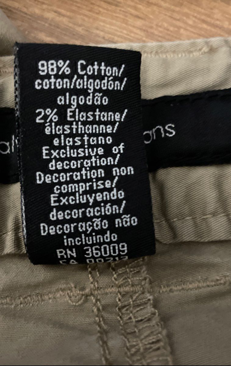 Calvin Klein Jeans Women's Khaki Tan Stretch Cotton Cargo Bermuda Shorts Size 12
