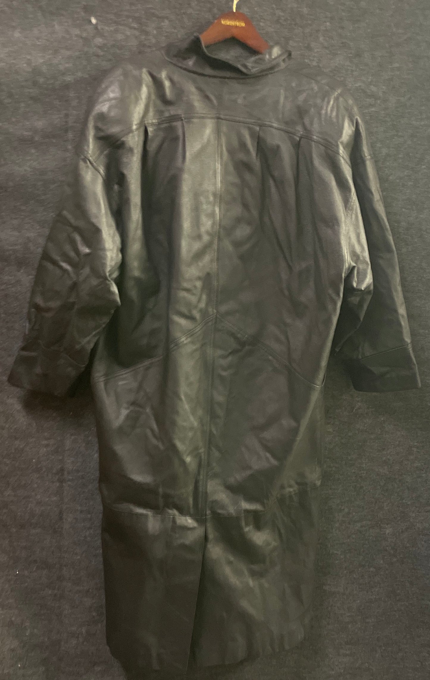 Vintage 90s Wilsons Leather Thinsulate Lined Long Trench Coat Sz L
