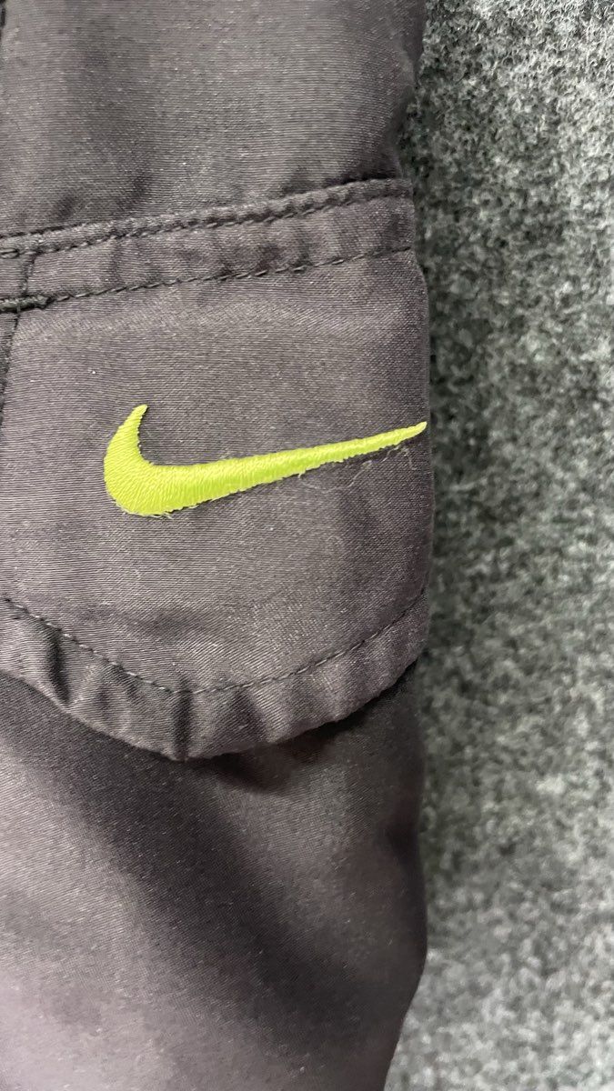 Nike Men's Gray Neon Cargo Swim Trunks Board Shorts Mesh Lined Sz L