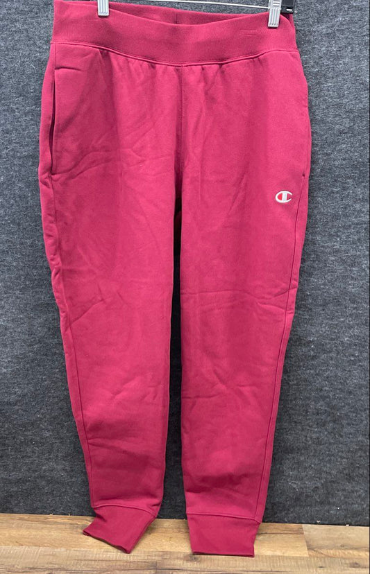 Champion Men's Reverse Weave Sweatpants Red Joggers Logo Sz L