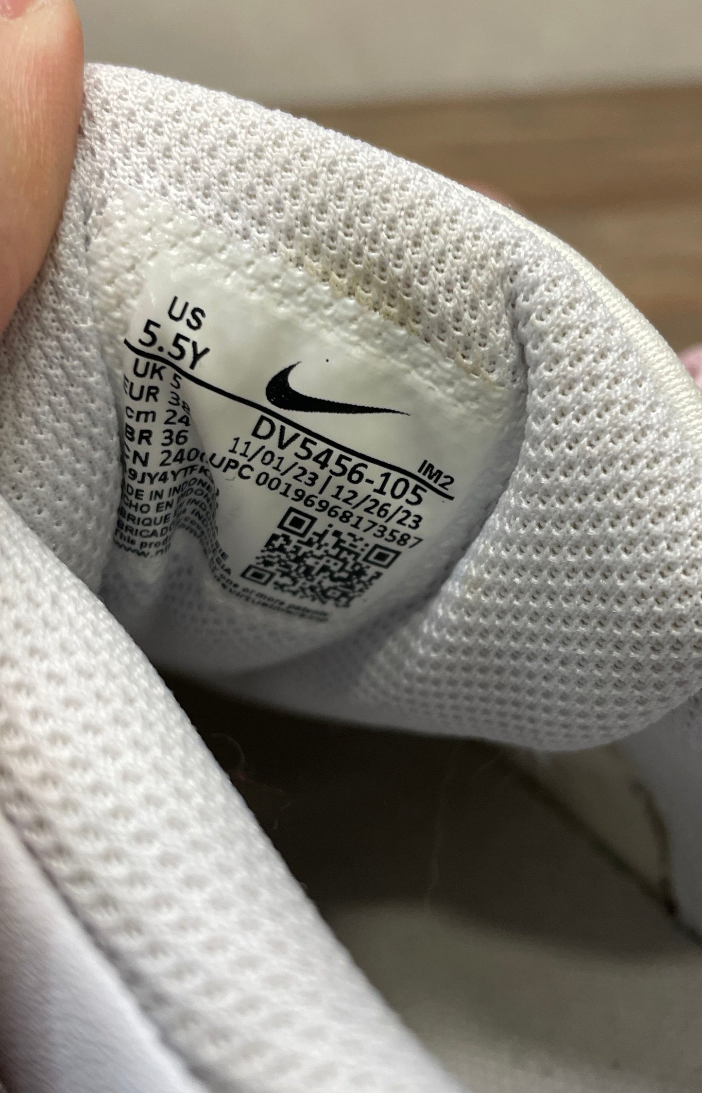 Nike Court Borough Low Recraft White Pink GS Sneakers Size 5.5Y