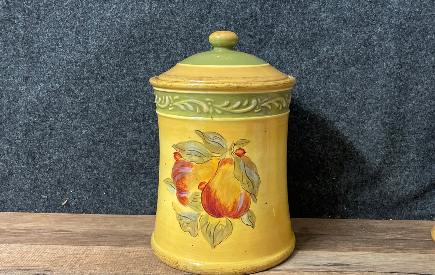 Vintage Tuscan Style Canisters by Chirs Madden w/ Sealed Lids
