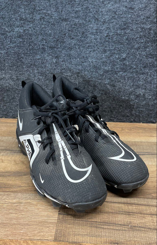 Nike Alpha Menace 3 Shark Black White Men's Football Cleats Size 9.5