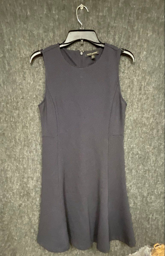 Banana Republic Women's Navy Sleeveless Textured Pique Fit & Flare Dress Sz XS