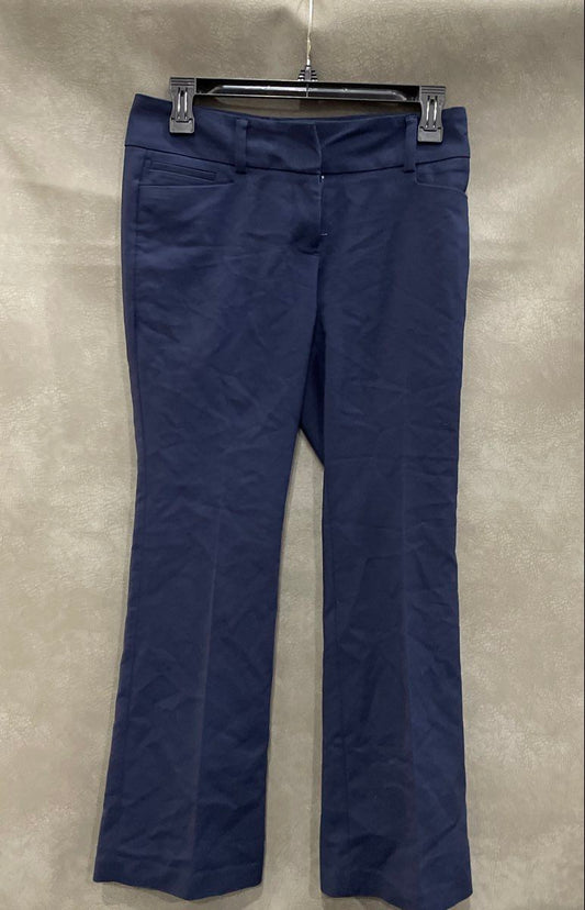 7th Avenue New York & Co Women's Navy Cotton Blend Professional Pants Sz 0P