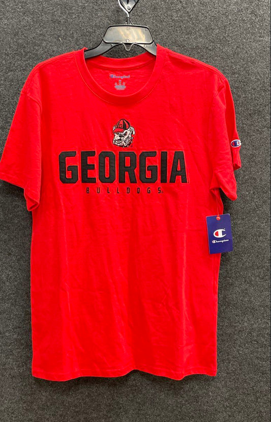 Georgia Bulldogs Champion T-Shirt Red NCAA Collegiate Graphic Tee NWT Sz M