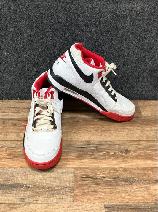 Nike Flight Legacy Men's White Black University Red Basketball Sneakers Size 12