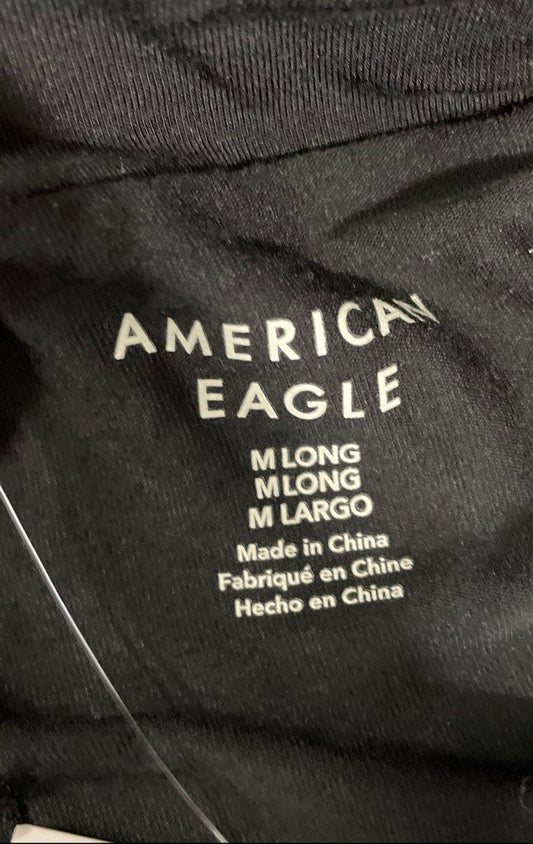 American Eagle Women's Black Mini Skirt Side Slit Sz M Long NWT