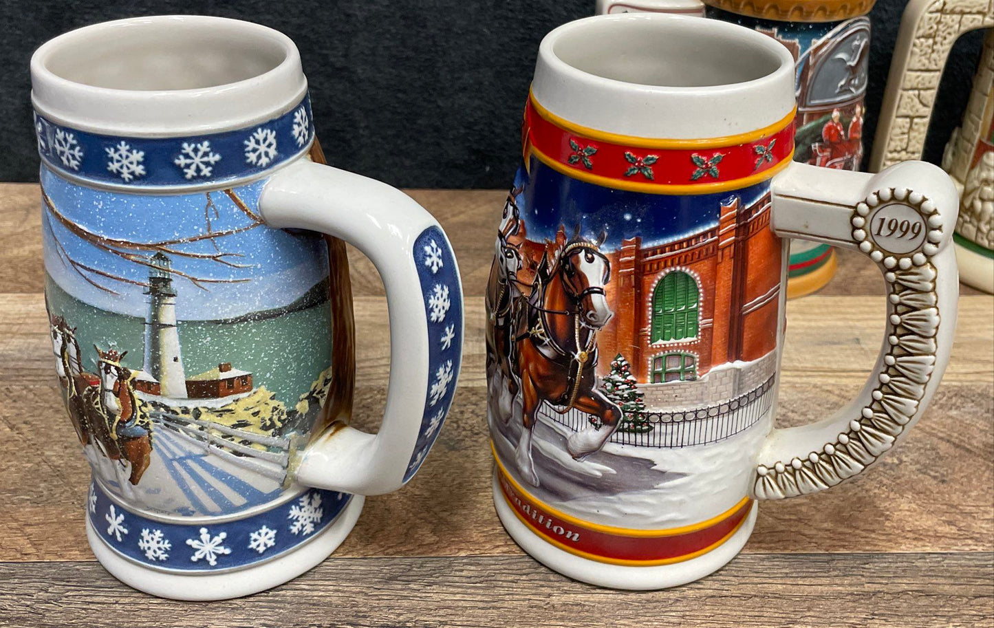 Lot Of 4 Collectible Budweiser Beer Steins