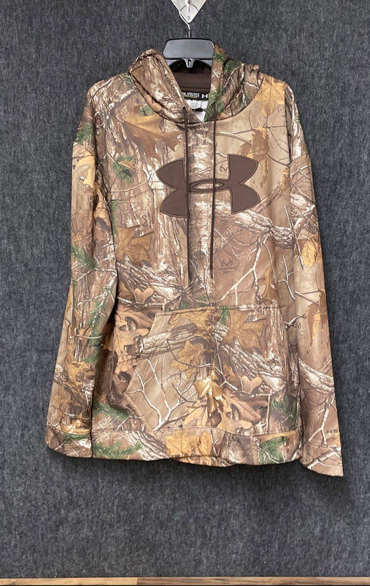 Under Armour Men's Realtree Xtra Camo Fleece Hoodie Loose Fit Logo Sz 2XL