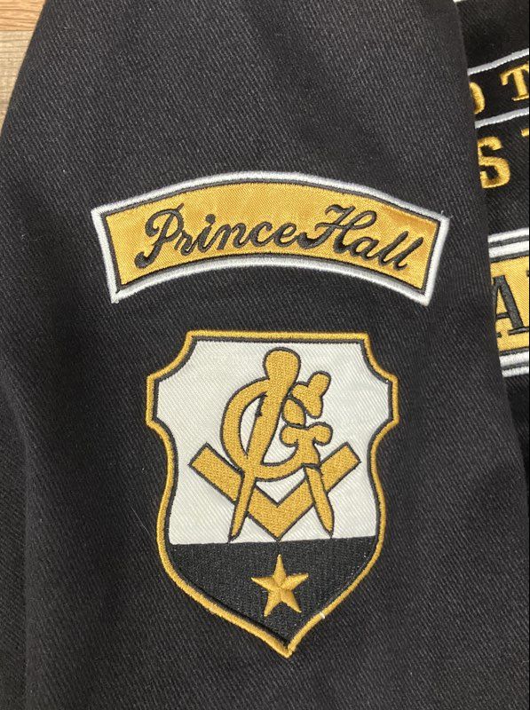 Big Boy Gear Prince Hall Freemason Fraternity Race Jacket Black Yellow 3XL 1997
