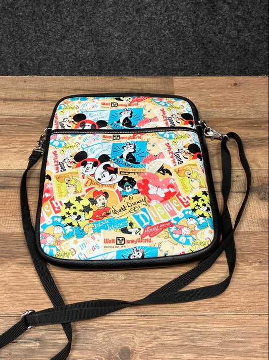 Disney Walt Disney World Disneyland Parks Collage Crossbody Bag Mickey Minnie