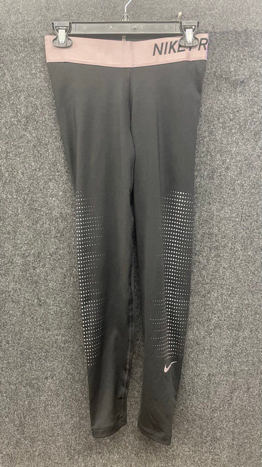 Nike Women's Nike Pro Dri-Fit Leggings Black Iridescent Dot Compression Sz M