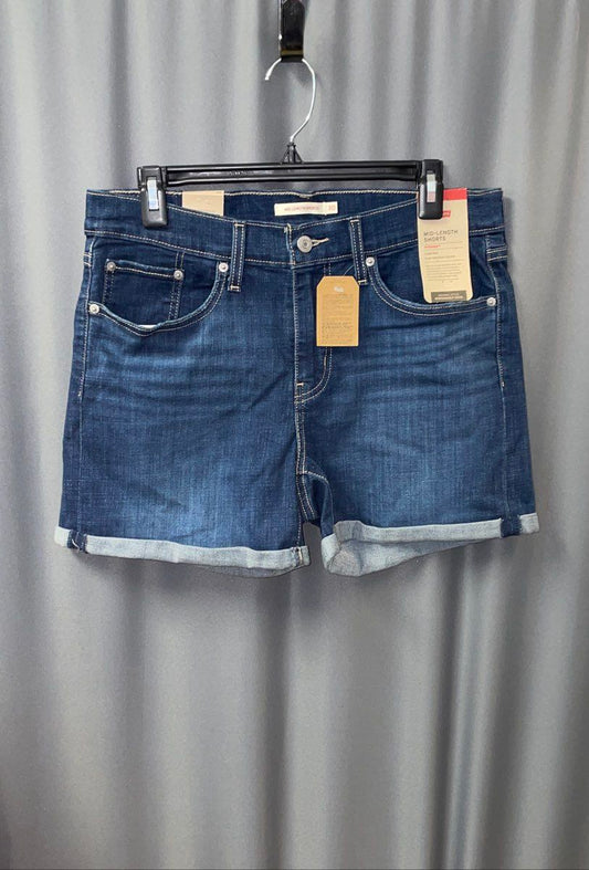 Levi's Women's Mid-Length Denim Shorts Blue Cuffed Hem Size 30 NWT
