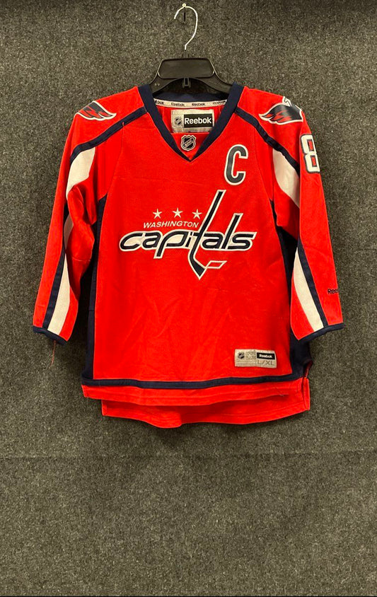 Reebok Youth Washington Capitals Alex Ovechkin #8 Red NHL Jersey Sz L/XL