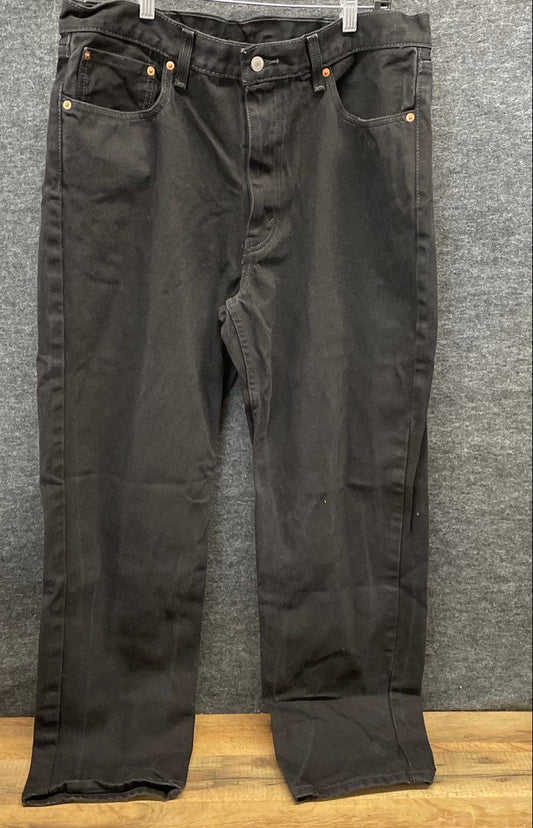 Levi's Men's 550 Relaxed Fit Black Denim Tapered Leg Jeans Sz 38x32