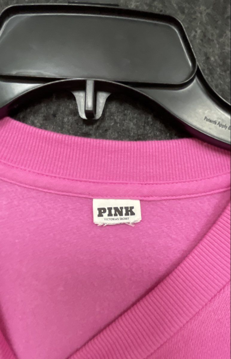 Victoria's Secret PINK Women's Pink Graphic Logo Pullover Sweatshirt Sz L