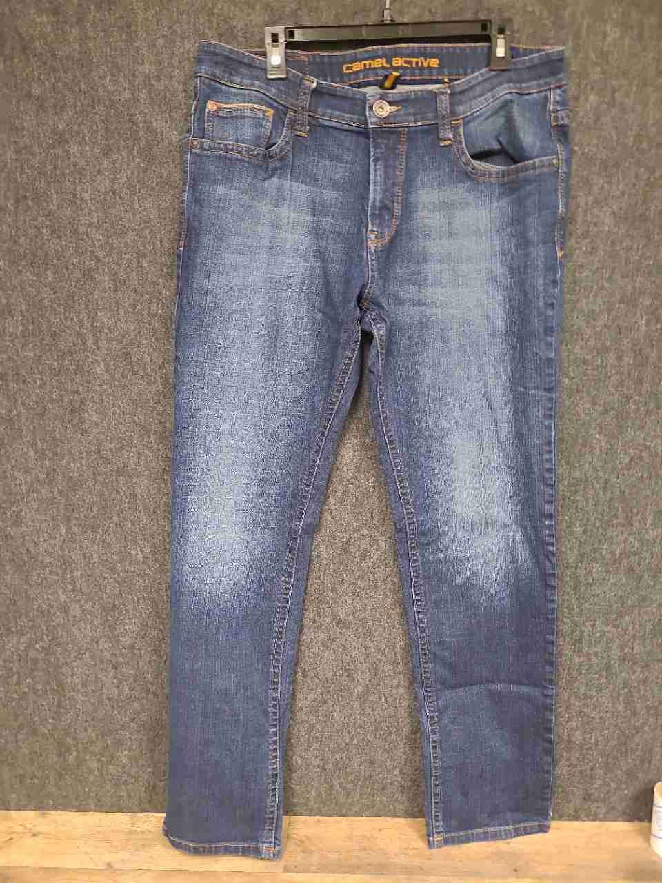 Camel Active Men's Houston Straight Fit Blue Faded Denim Jeans Sz 38/34