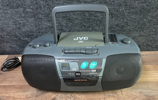 Vintage 1990s JVC RC-X270BK Boombox CD Cassette Radio Portable System