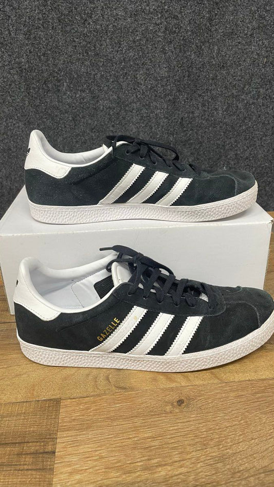 Adidas Gazelle Core Black White Suede Sneakers Size 5.5