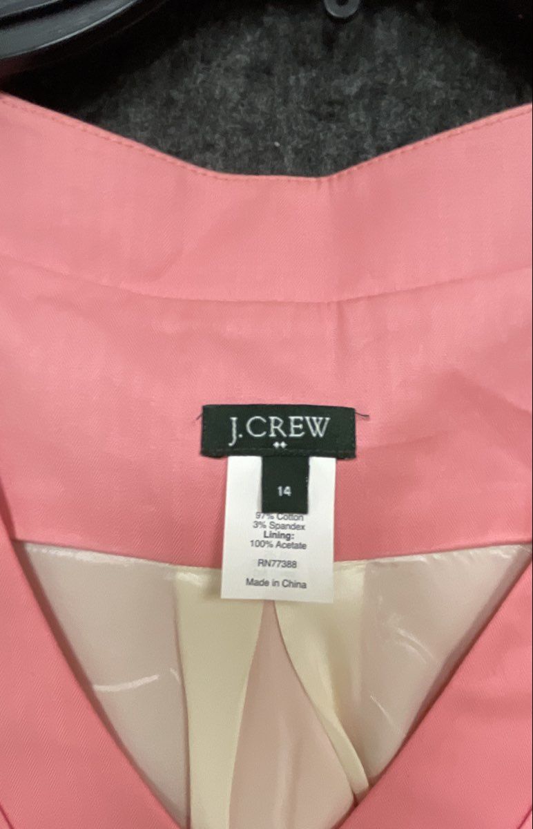 J. Crew Women's Pink V-Neck Sleeveless Cotton Spandex Sheath Dress Sz 14