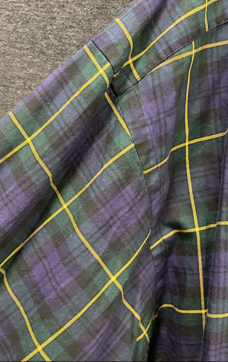 Ralph Lauren Men's Blake Button Down Shirt Navy Green Yellow Plaid Cotton XL