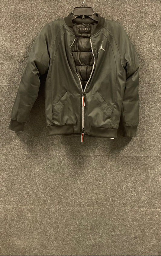 Jordan Boys Black Bomber Jacket Wings Logo Quilted MA-1 Size L 12-13 Yrs
